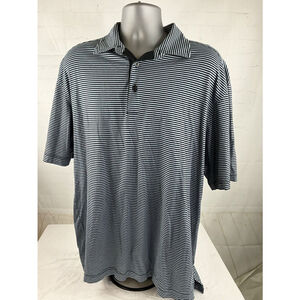 CALLAWAY Men's Golf Opti-Dri Polo Shirt Black Stripe Size XL Excellent Condition